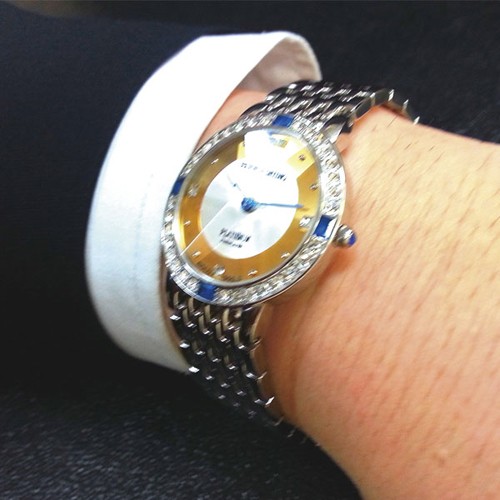 送料無料！ペレバレンチノ25周年限定ゴールドディスクウォッチ「メンズ