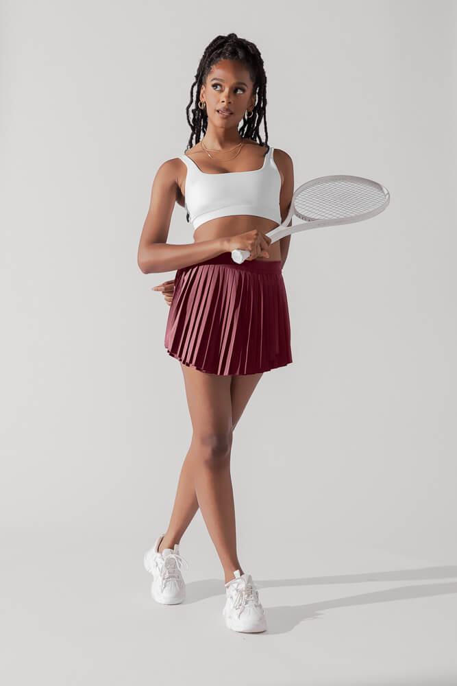Ace 'em Pleated Skort - Desert Rose – POPFLEX®