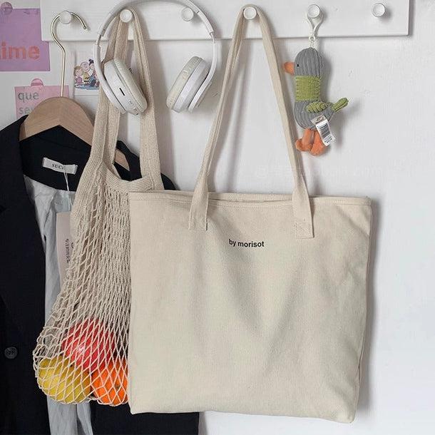 by morisotファスナーキャンパストートバッグ 6148 - 韓国ファッション