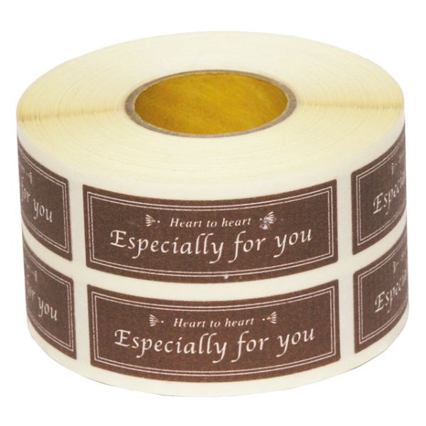 ラベル Especially for you ロールシールブラウン(500枚) ヘッズ