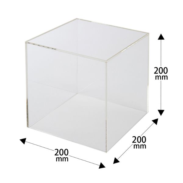 アクリル什器 アクリルボックス5面体 20cm角 AB-200 クルーズ