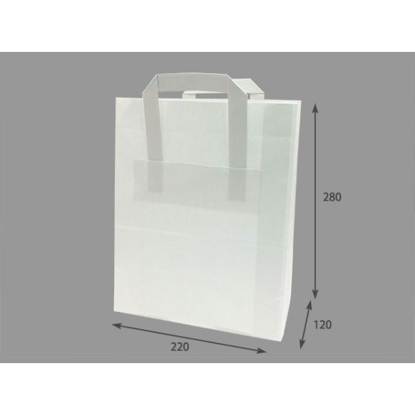 紙手提袋 フォールドバッグ 2618 白無地 パックタケヤマ