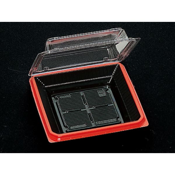 フードパック スクエア25 黒淵朱(嵌合) 福助工業 | テイクアウト容器の