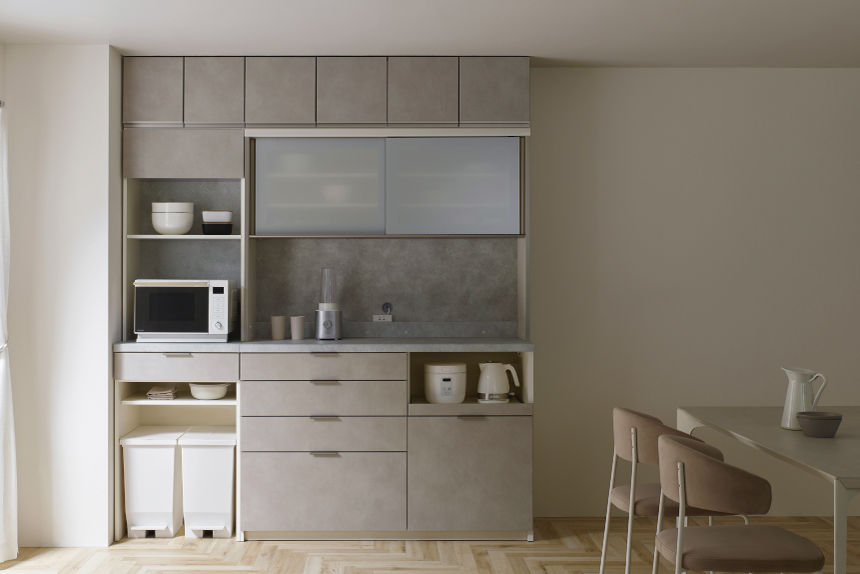 商品情報に新商品の食器棚＜RUシリーズ＞を追加しました。（2024年9月