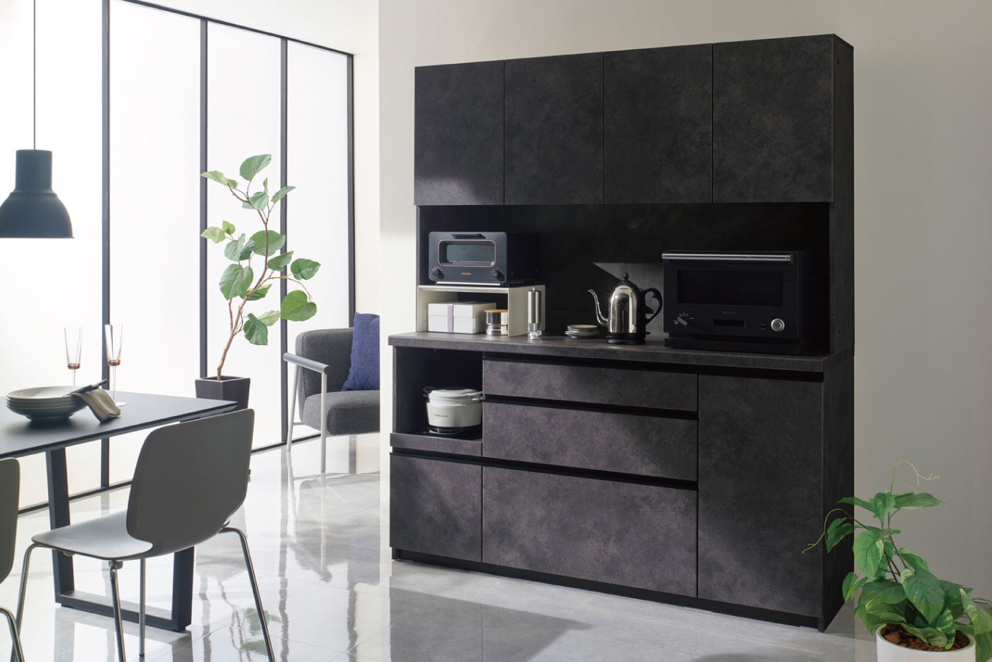 食器棚 EC/EM シリーズ商品情報 | 家具・インテリアの【パモウナ