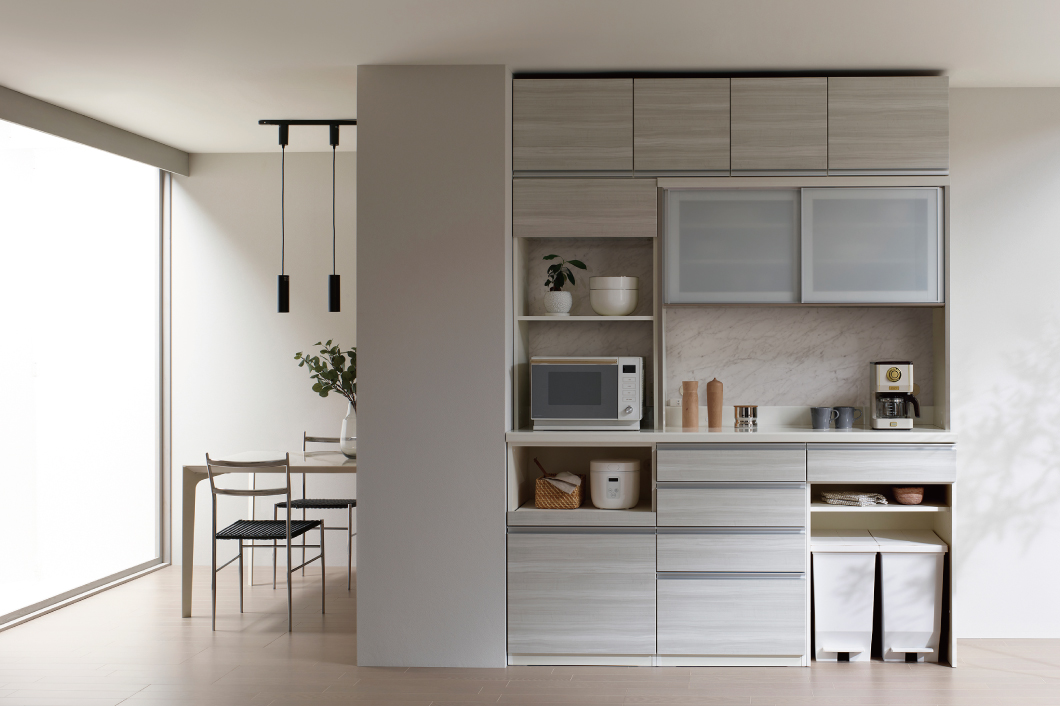 商品情報に新商品の食器棚＜KJシリーズ＞を追加しました。（2023年11月