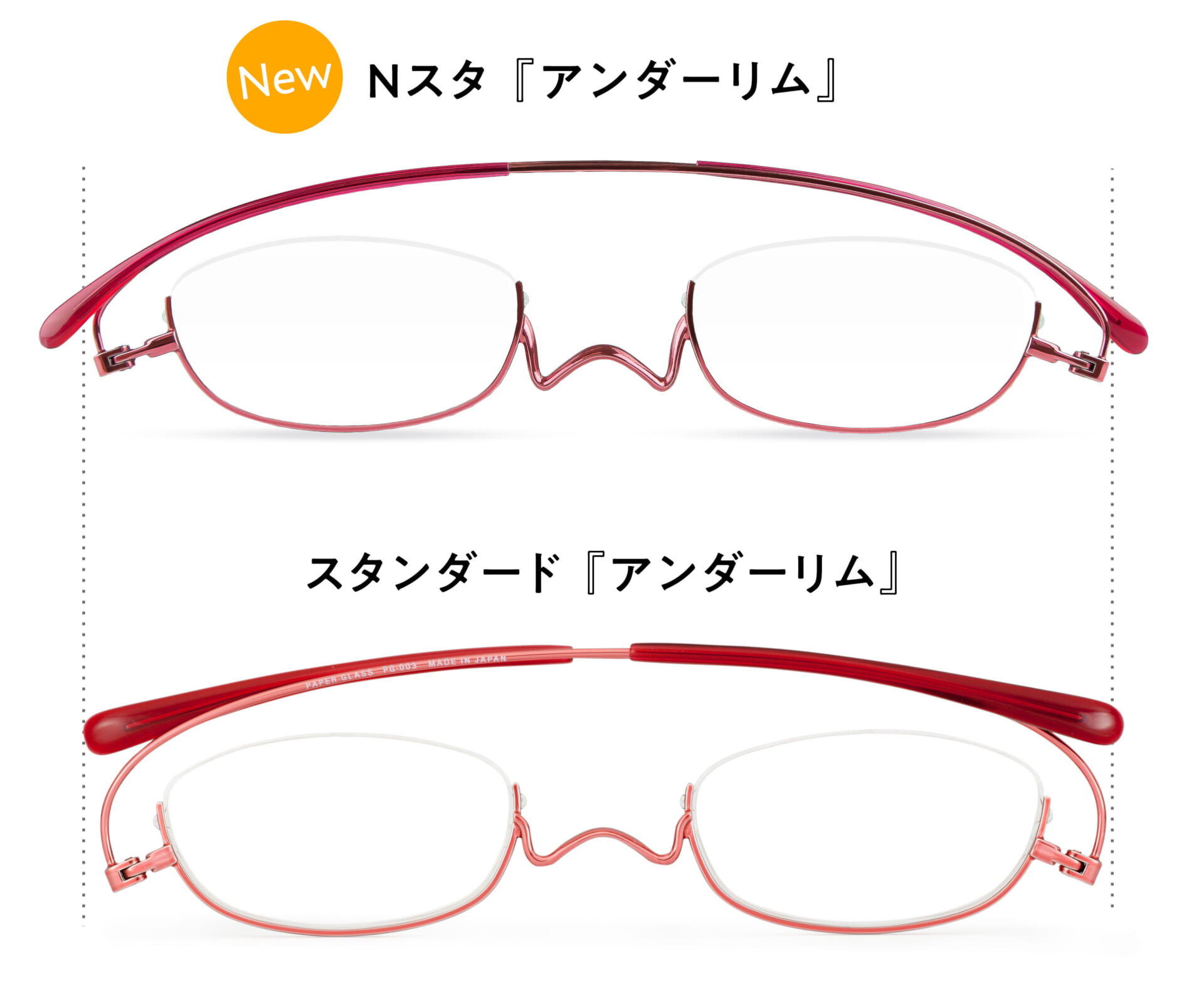 新商品] Nスタに待望の「アンダーリム」が仲間入り！8/20(金)発売