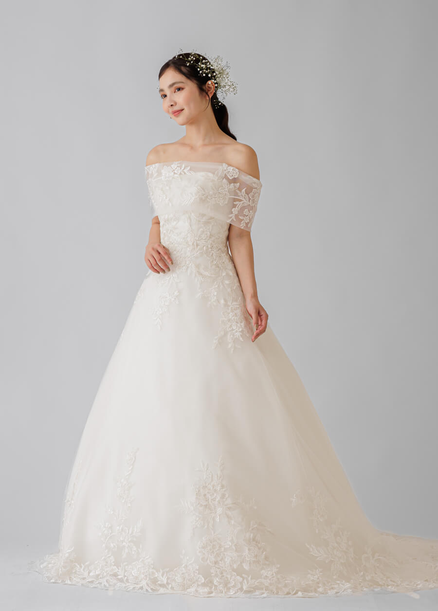 Aラインウェディングドレス - 小さな結婚式