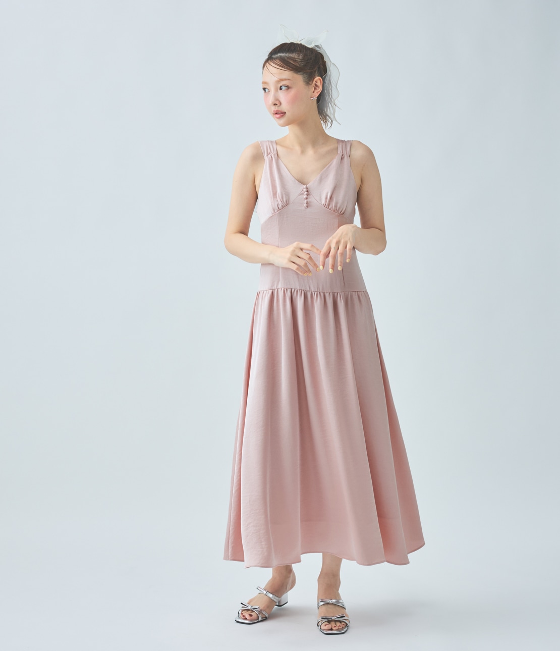 Vネックボリュームワンピ(ワンサイズ ピンク): PEACH JOHN | ピーチ