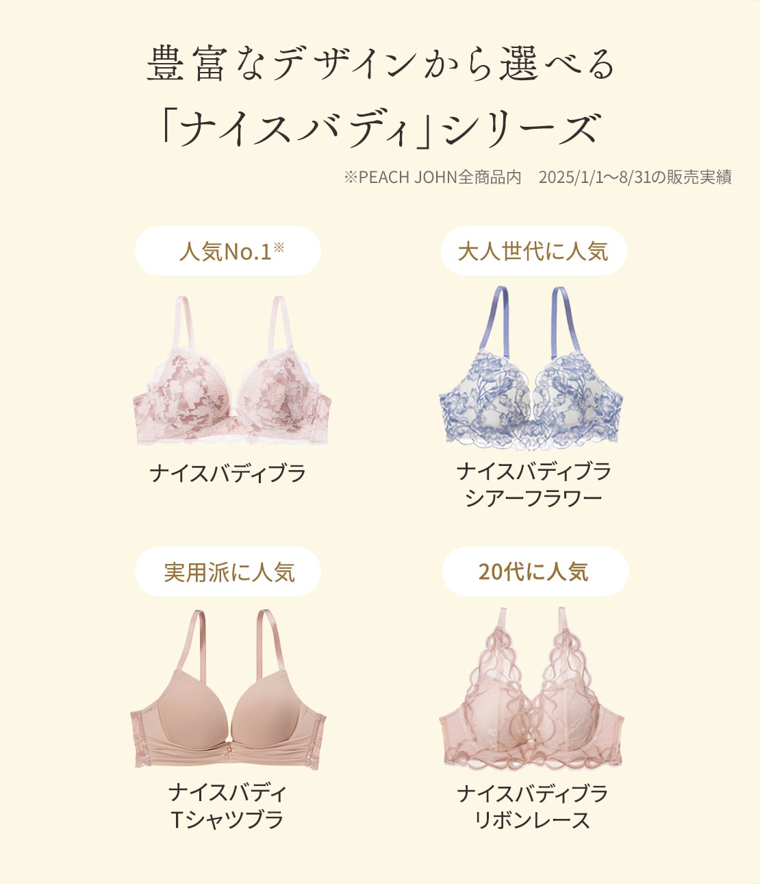 ナイスバディブラシアーフラワー(A65 ブラック): PEACH JOHN | ピーチ