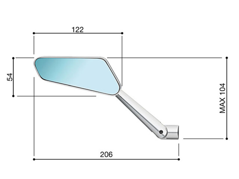 rizoma リゾマ ミラー 「Circuit 744」 BS202 / BS201