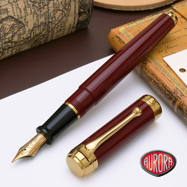AURORA アウロラ 万年筆 タレンタム ブラック | ペンハウス