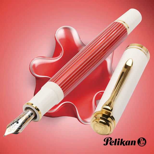 Pelikan ペリカン 特別生産品 万年筆 スーベレーン605 M600 レッド
