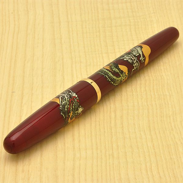 PLATINUM プラチナ万年筆 万年筆 美巧 近代蒔絵 双龍 PGB-12000M-71 朱
