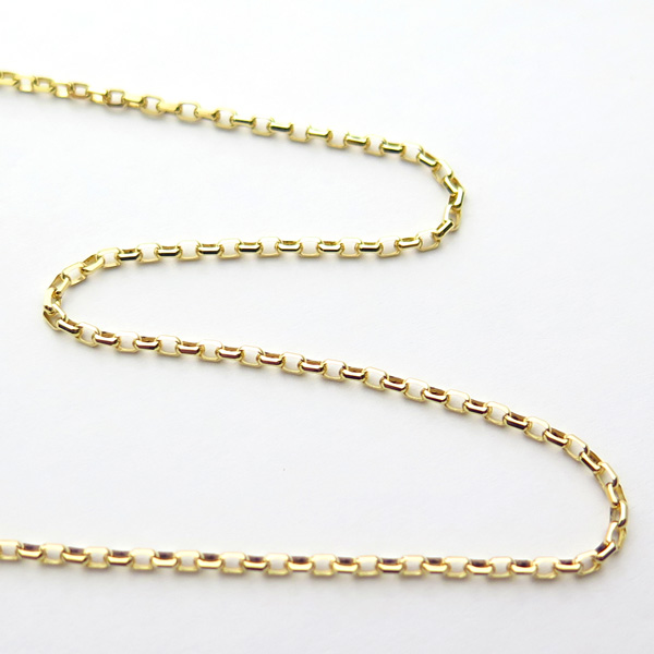 K18イエローゴールド アズキ「小豆」チェーン 50cm 1.5mm | ネックレス