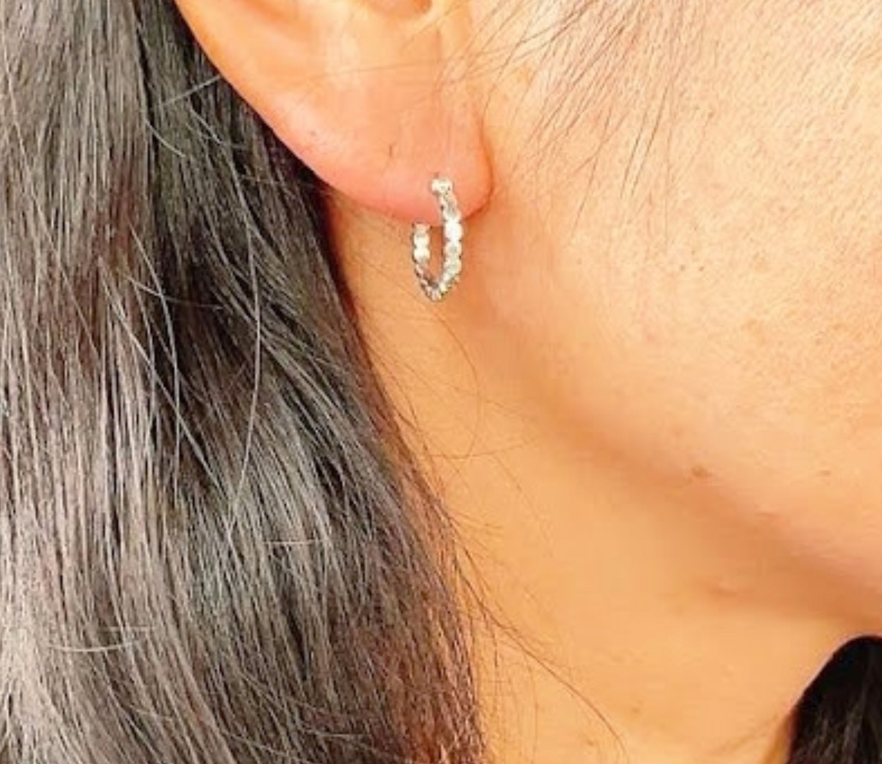 marumaru silver hoop pierced earring 1 / Silver (両耳) – Perché?