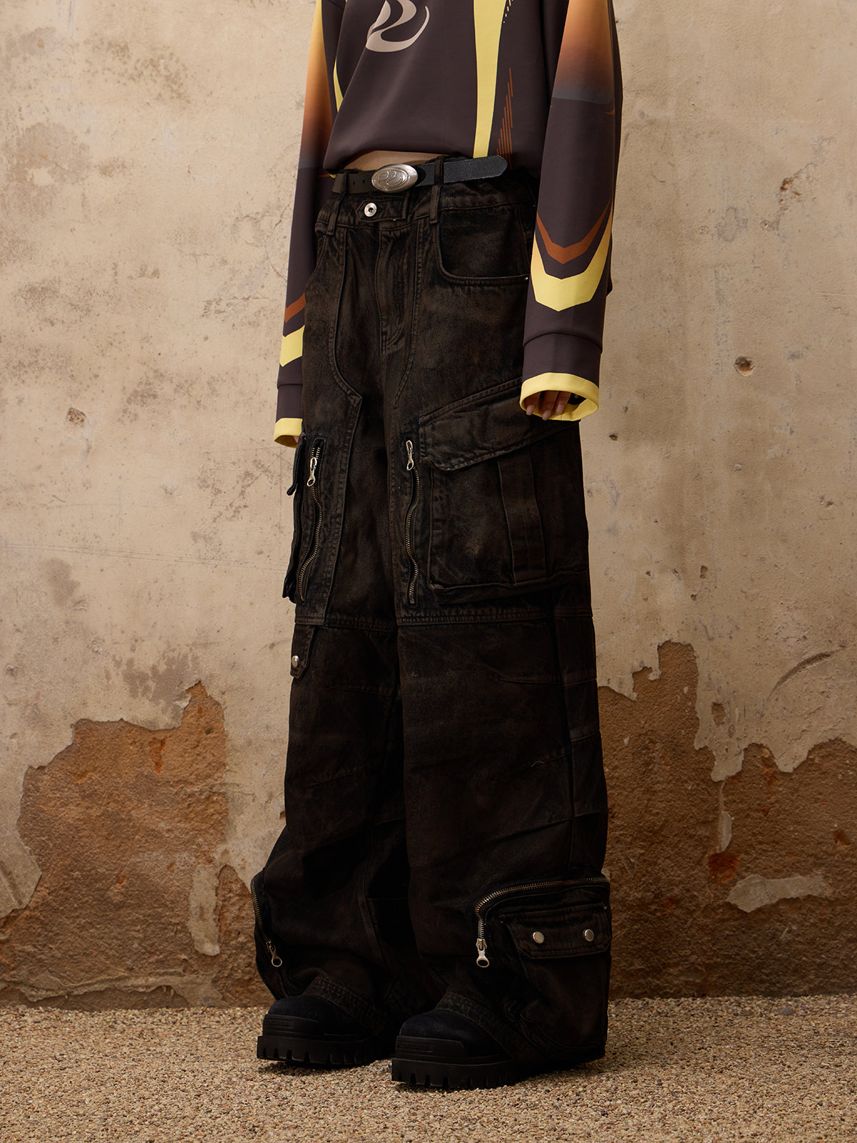 パーソンソウル マッド ダーティー デニム ジーンズ - personsoul