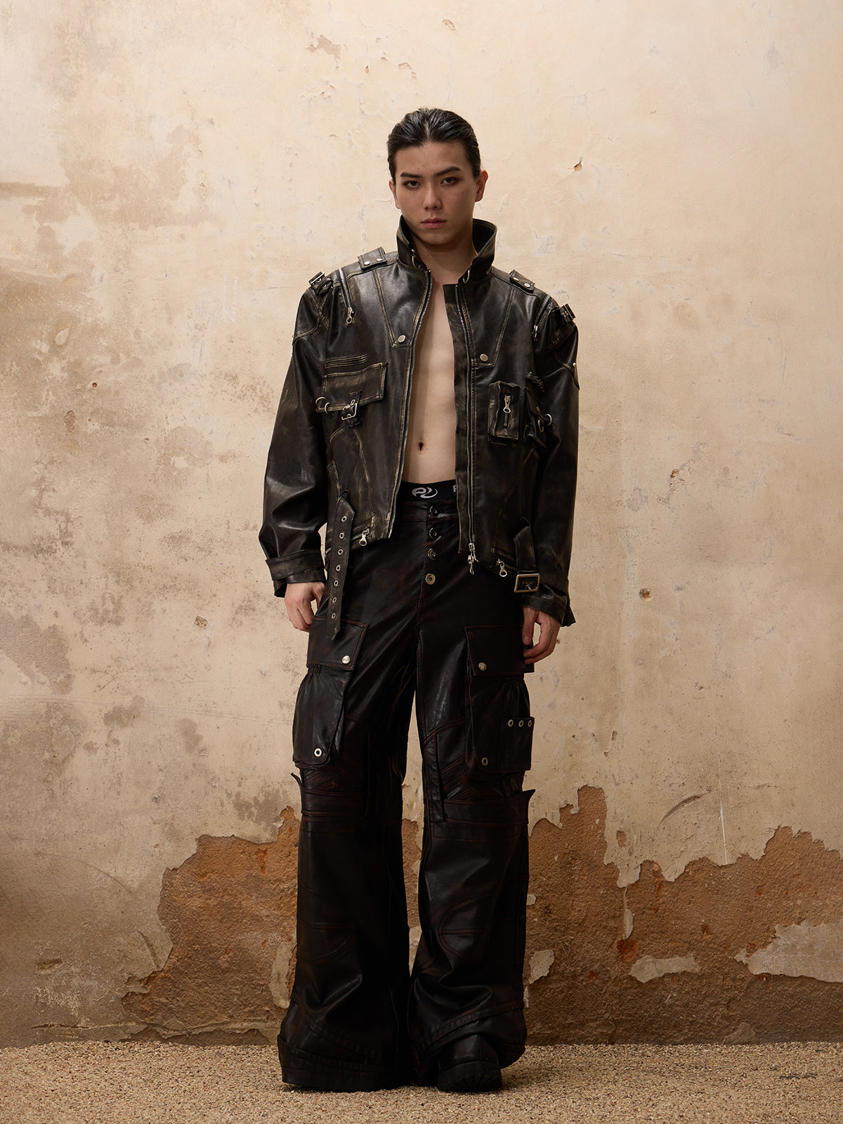 Beetle Faux-Leather Pants - personsoul