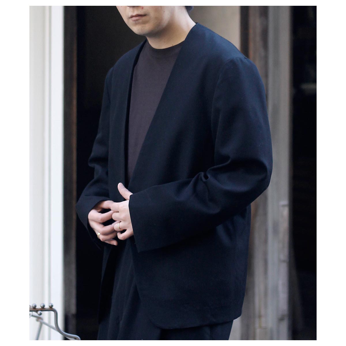 40%OFF セール ノノット NONNOTTE ウール ギャバジン ドレーピング