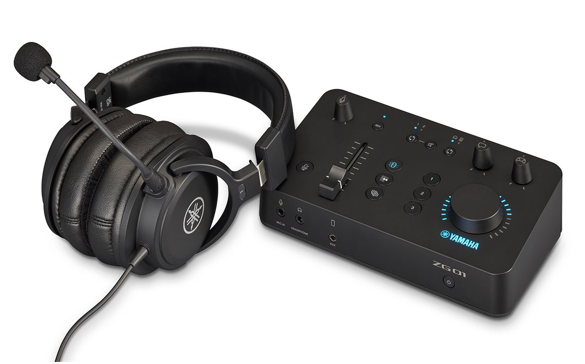 ヤマハ、同社初のゲーム向けオーディオミキサー「ZG01」。ヘッドセット
