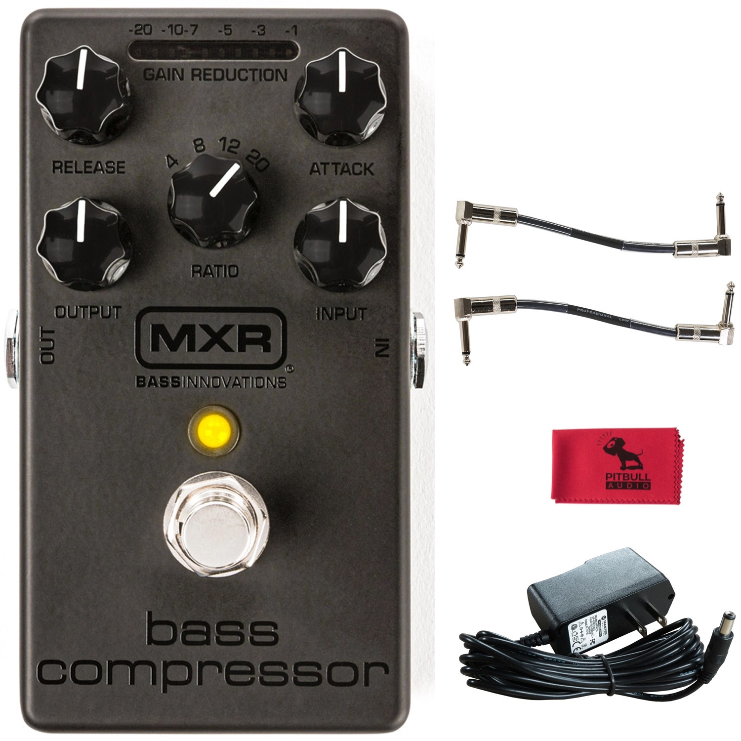 MXR M87B Special Edition Blackout Bass Compressor Pedal w/ Power