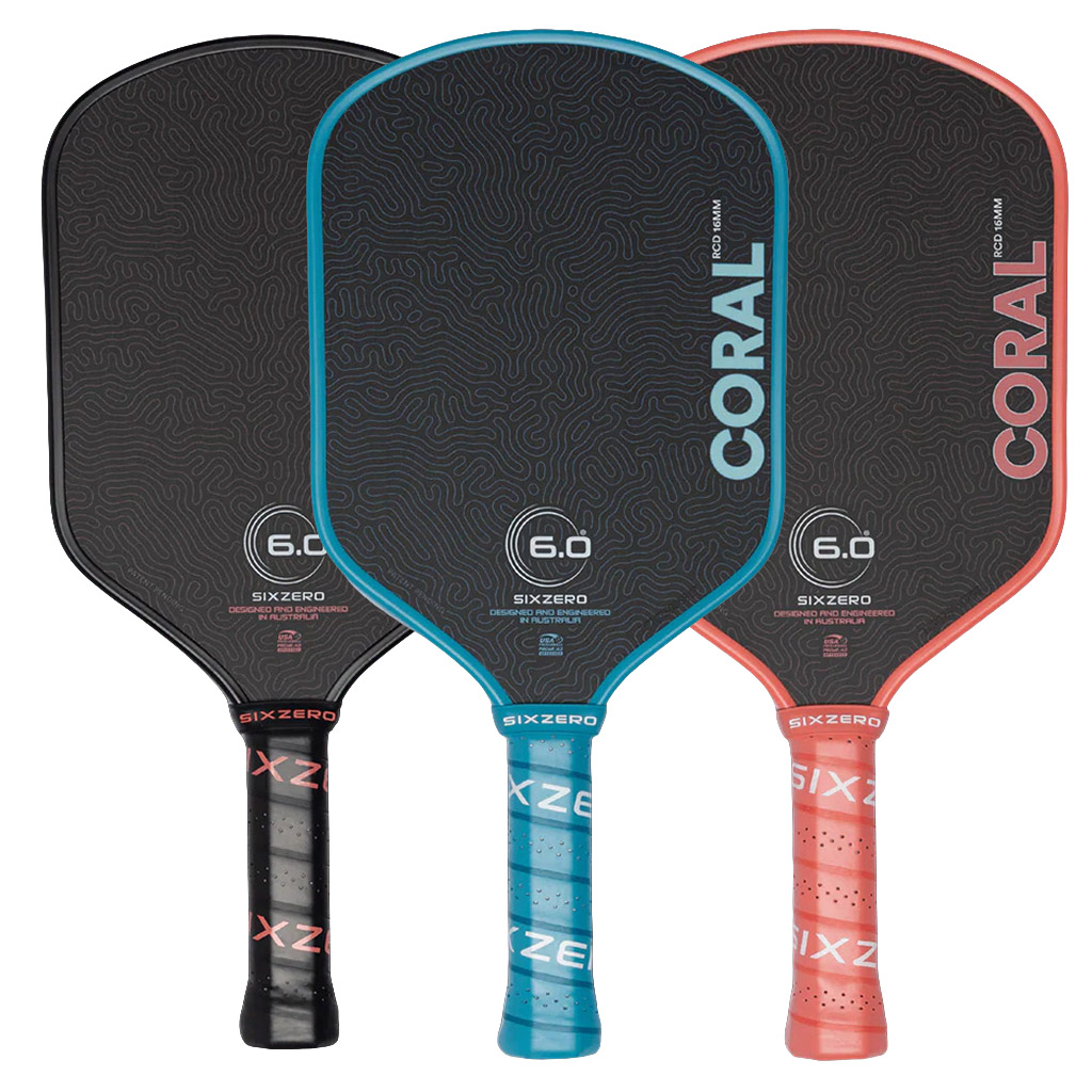 Six Zero Coral Hybrid Pickleball Paddle | Pickleball Galaxy
