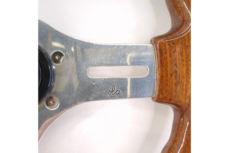 OBA ウッドステアリング 小径 ハンドル 約30cm ホーン付き 旧車 当時物