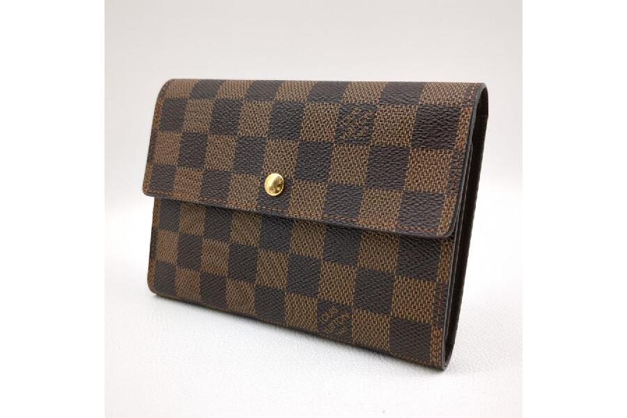 ルイヴィトン 三つ折り財布 ダミエ ポルト トレゾール エテュイ パピエ