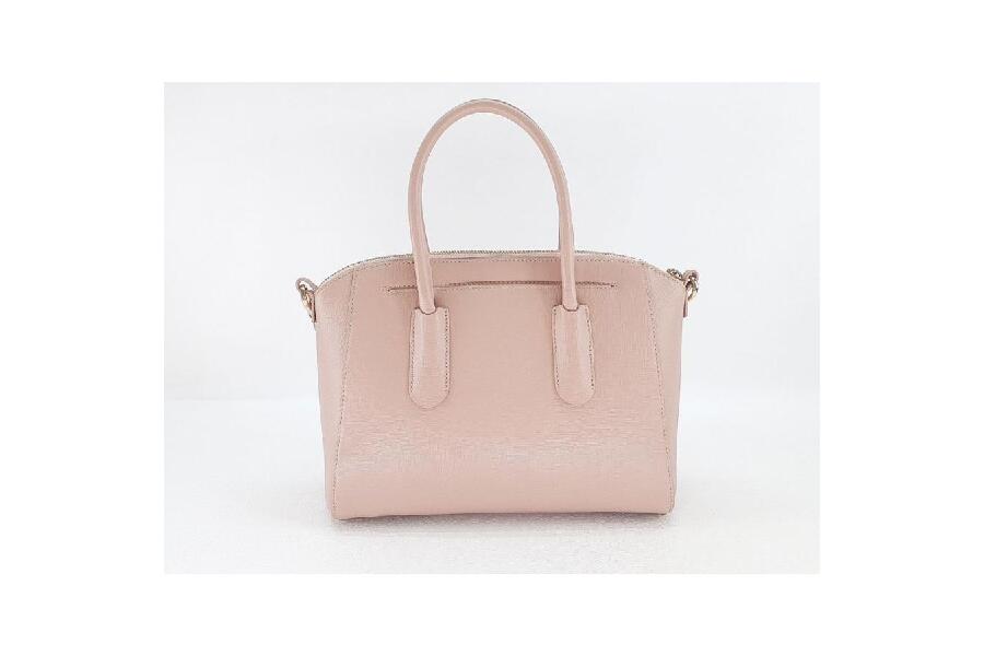 中古 フルラ ハンド ショルダー 2WAY バッグ FURLA ピンクベージュ