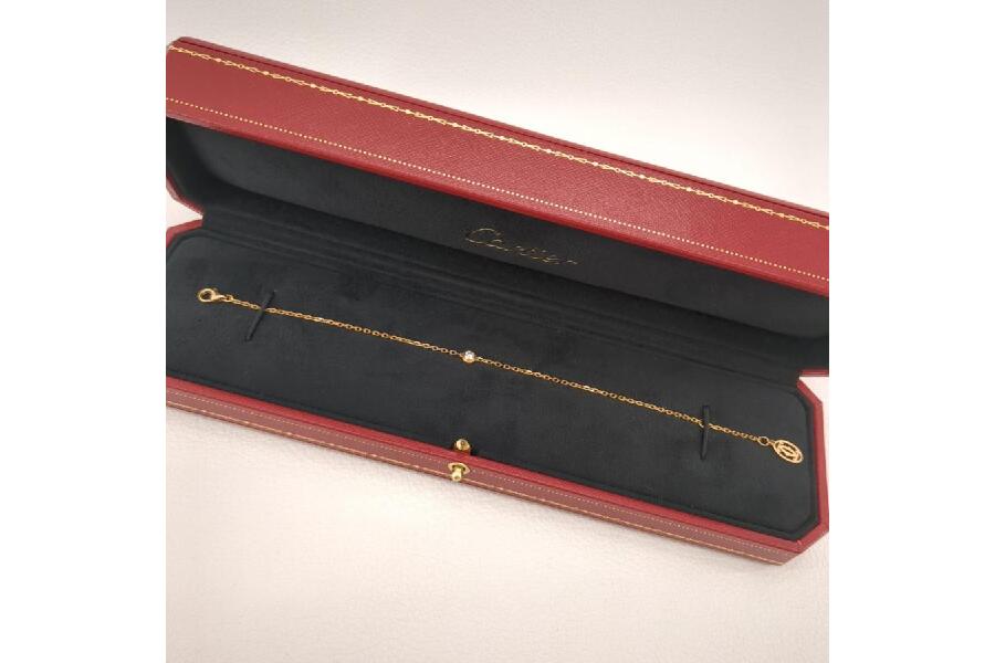 美品】カルティエ ダムールブレスレット ダイヤ付 K18 750 PG 2.12g XS