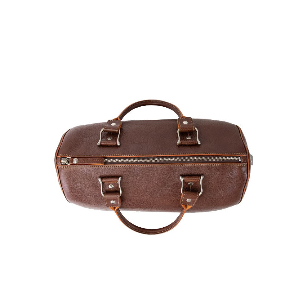 ミニボストンバッグ ダークブラウン