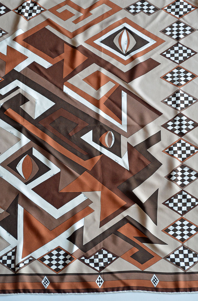 1970'S ヴィンテージエミリオプッチ スカーフ ジオメトリック柄