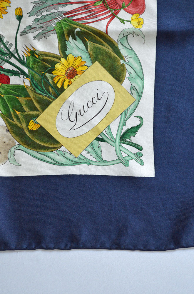 1960'S ヴィンテージグッチ スカーフ ヴィットリオ・アッコルネロ
