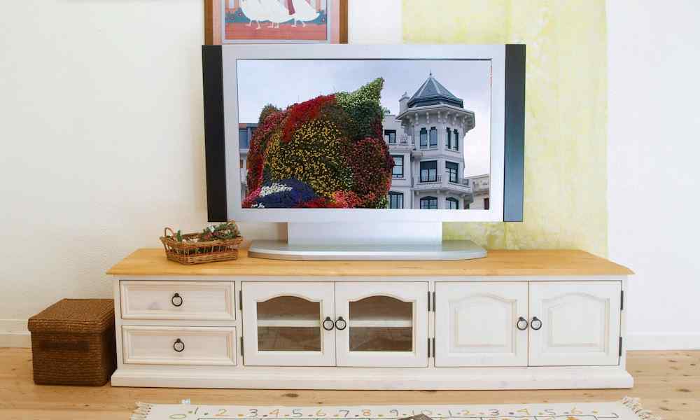 フレンチカントリーテレビ台｜白いテレビボード｜70インチ対応｜パイン