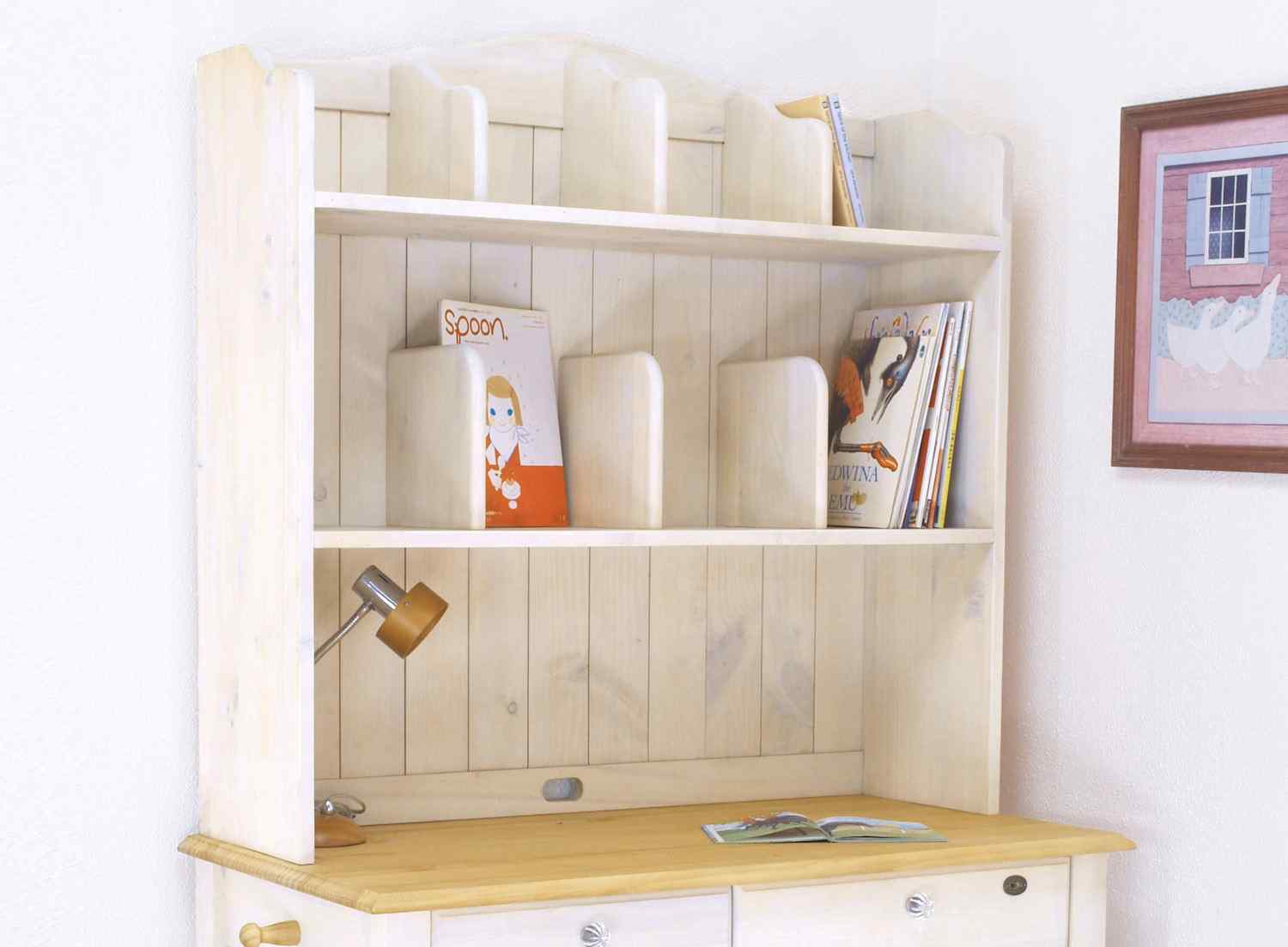 フレンチカントリー本棚｜フレンチ収納家具｜上置収納棚｜パイン