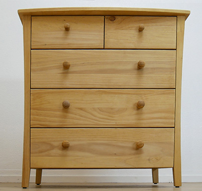 総無垢材チェスト｜整理ダンス｜洋服収納｜木製取手｜パインファクトリー