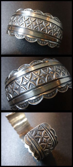 ナバホ Gary・Reeves ゲーリー・リーブス スタンプワーク バングル