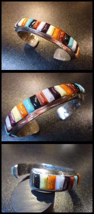 ナバホ Ray・Adakai レイアダカイ マルチカラーストーンインレイ