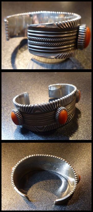 ナバホ Ron・Bedonie ロンベドニー スタンプワーク バングル