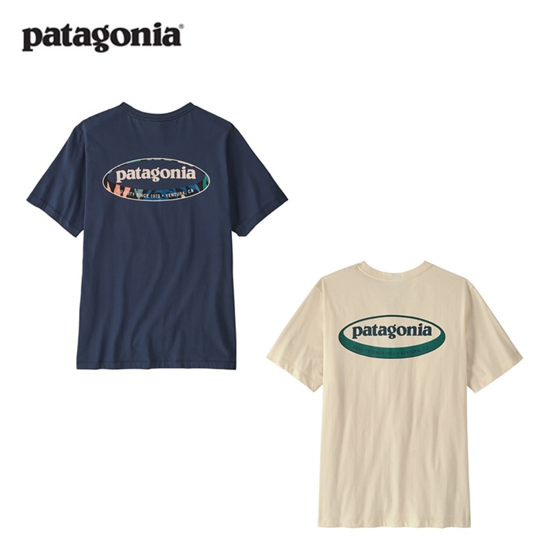 Patagonia パタゴニア メンズ・'95 オーバル・ロゴ・Tシャツ(New Navy