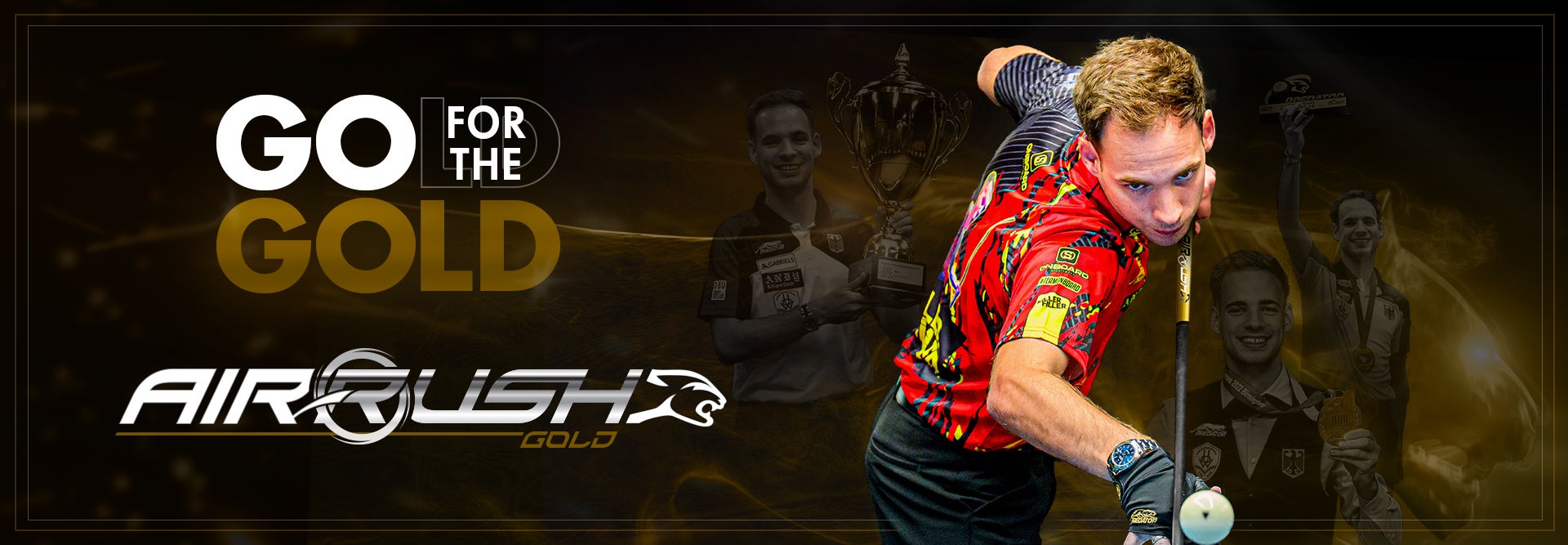 Discontinued - Predator Air Rush Gold Jump Cue with Sport Wrap