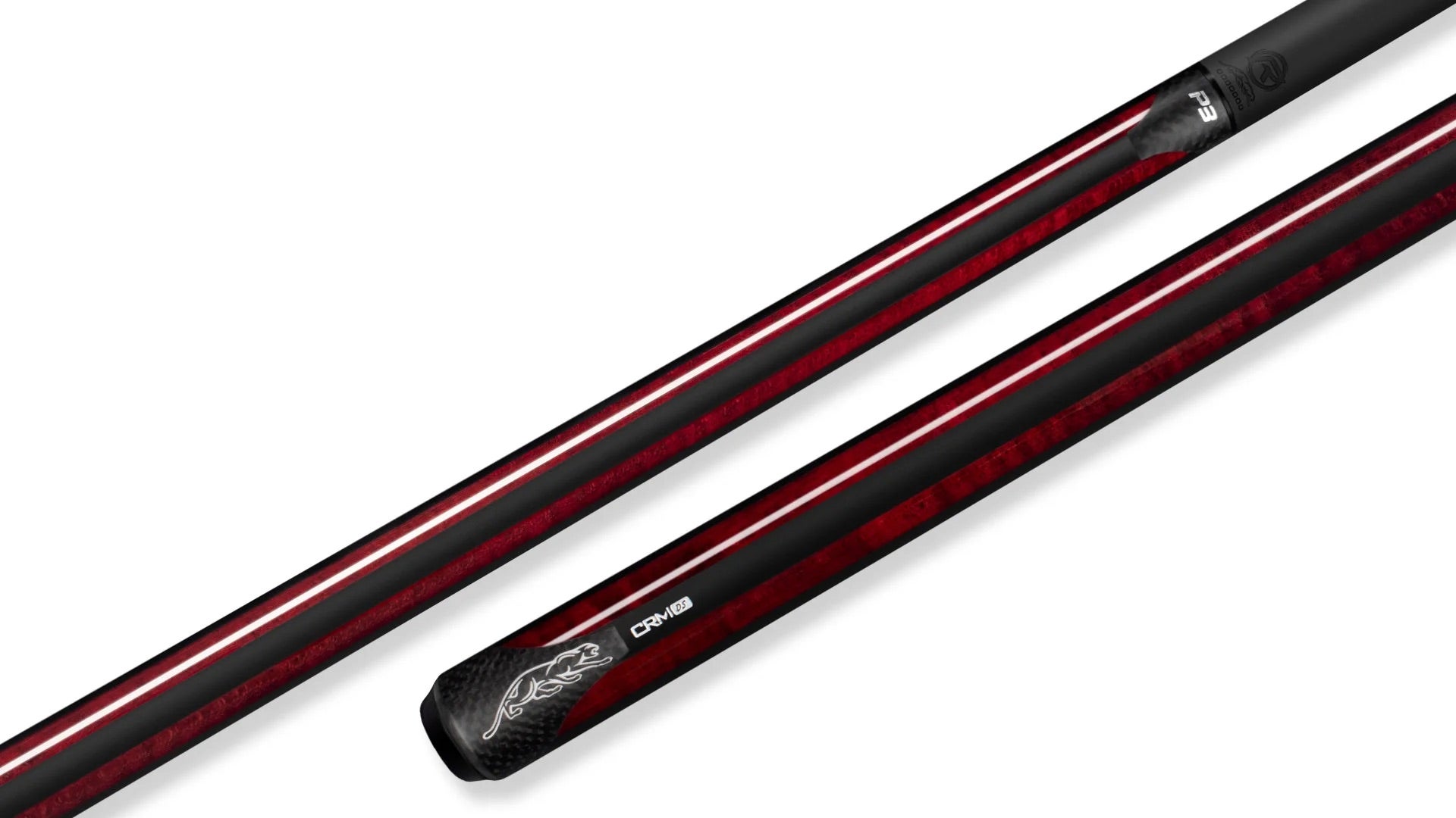 Predator P3 CRM DS Carom Cue - Burgundy Curly Maple / Black