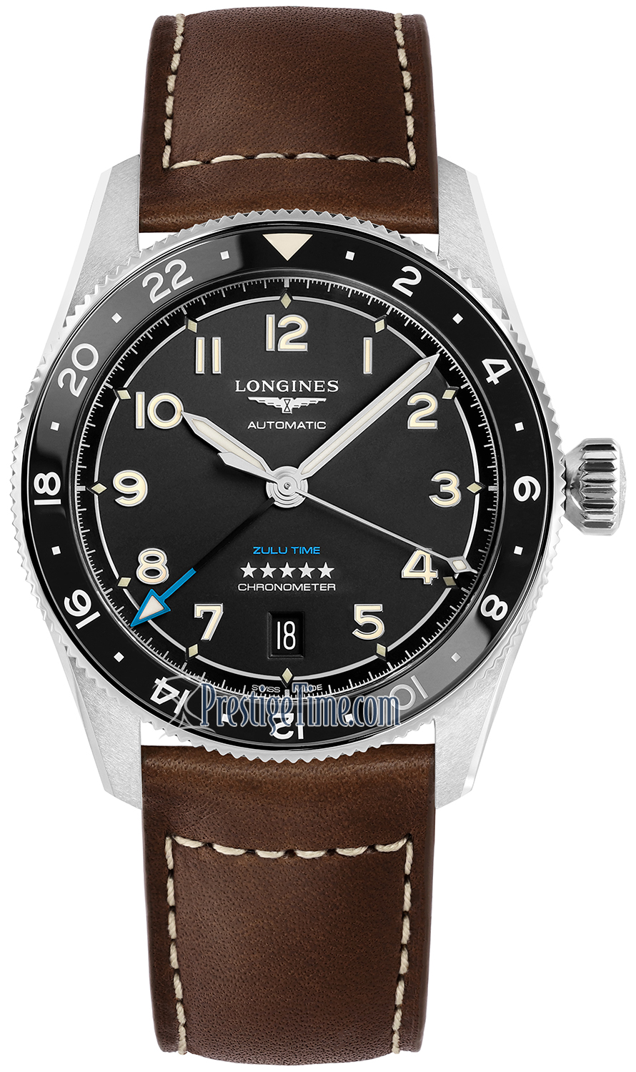 L3.802.4.53.2 L38024532 Longines Spirit Zulu Time 39mm Mens Watch