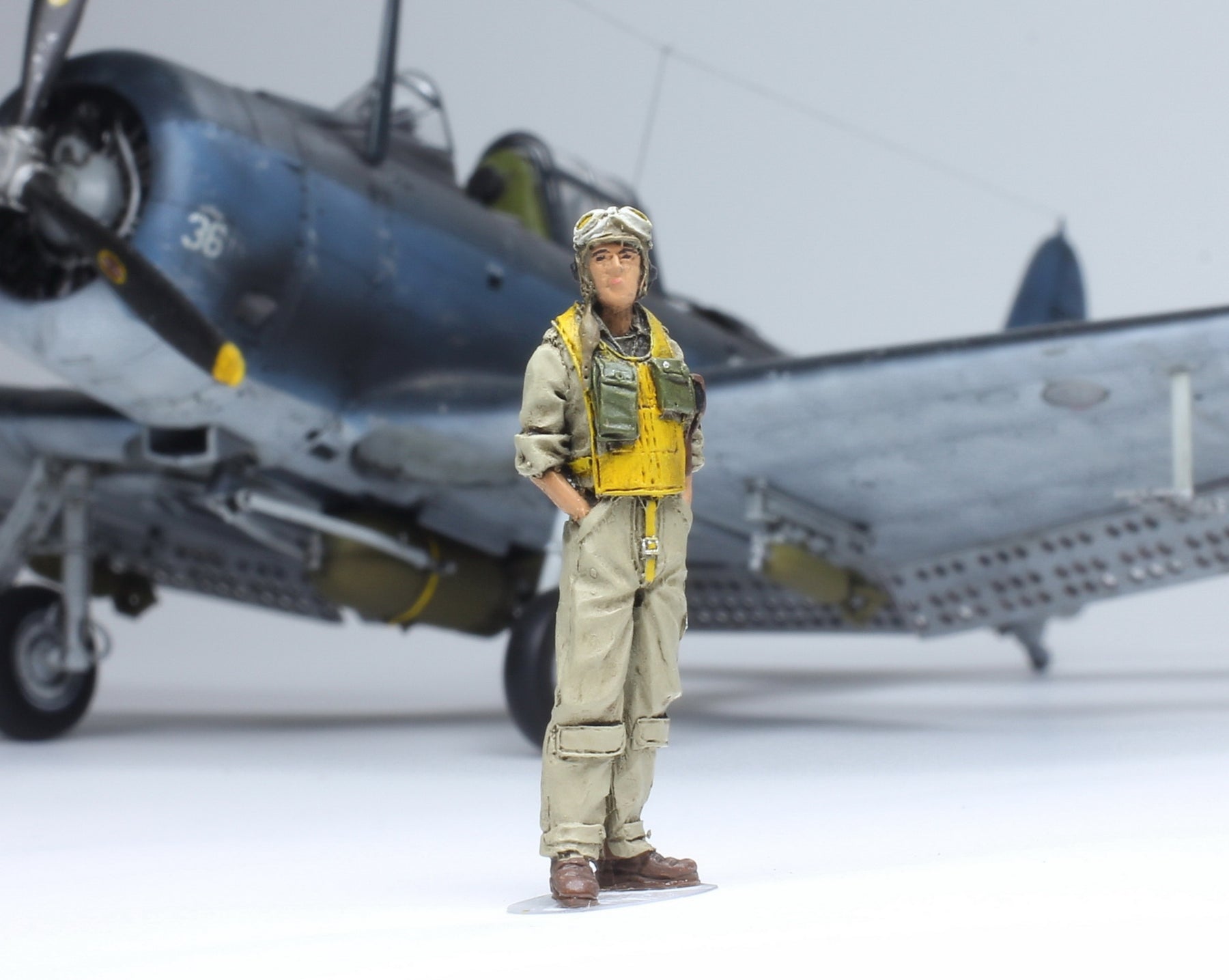 US Navy Pilots (01 figure), 1/48 Scaled Ratio, World War II