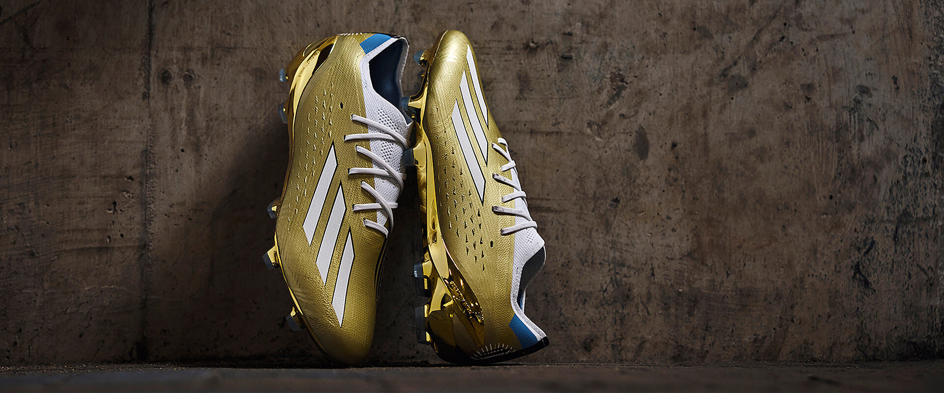 adidas X Speedportal Messi.1 FG - Gold Met/Ftwr White/Pulse Blue