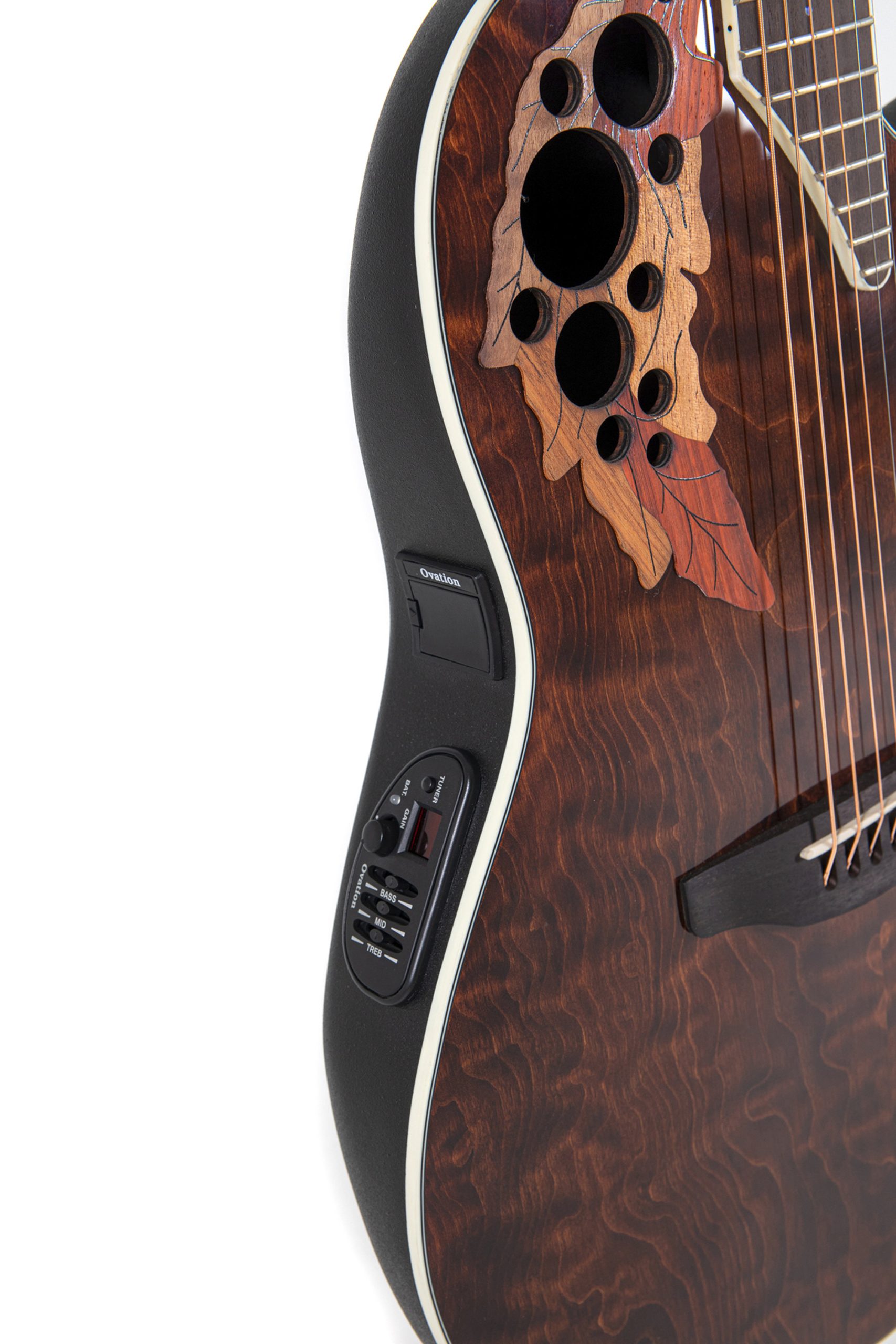 Ovation CE48P Celebrity Elite Plus Super Shallow Dark Tiger Eye
