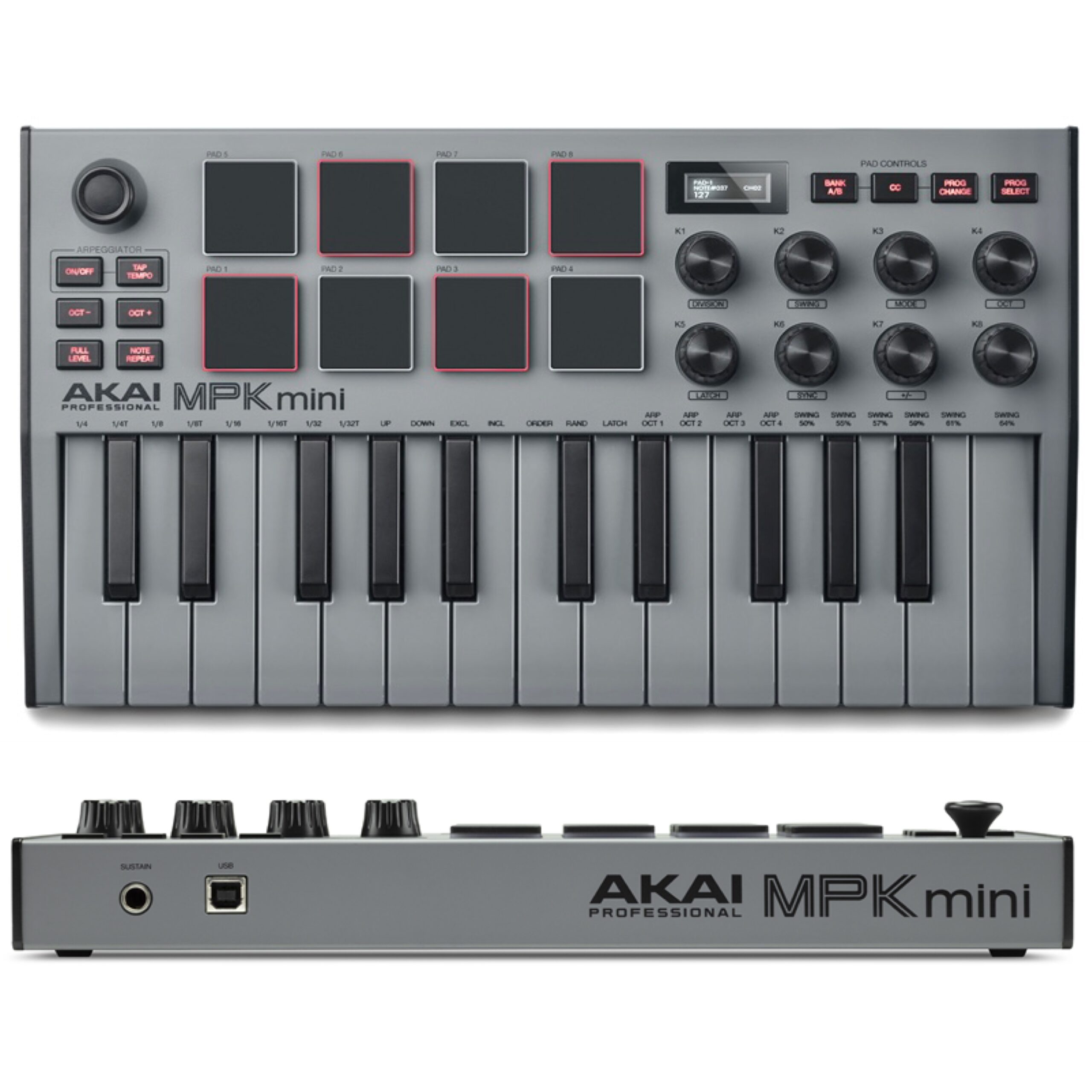 Akai MPK mini Special Edition Grey 25-KEY MIDI Controller