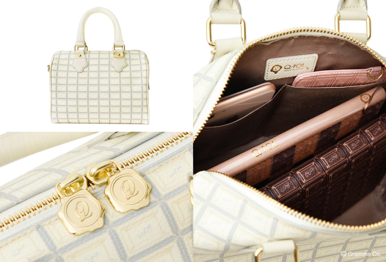 雪のように真っ白な”ホワイトチョコレート” ミニボストンバッグが