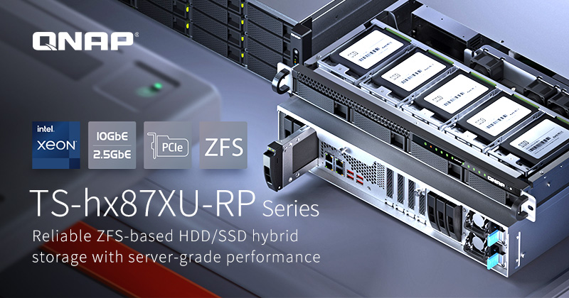 QNAP Launches TS-hx87XU-RP Hybrid Storage, Featuring Intel Xeon E