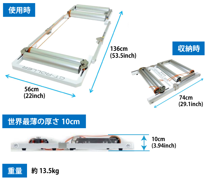 GROWTAC（グロータック）GT-Roller（GTローラー） Q1.1 4本ローラー GT